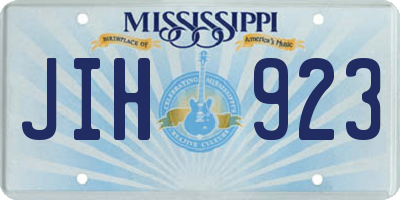 MS license plate JIH923