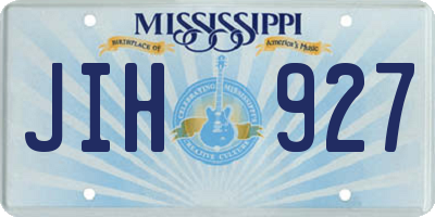 MS license plate JIH927