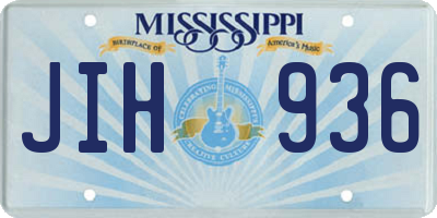 MS license plate JIH936