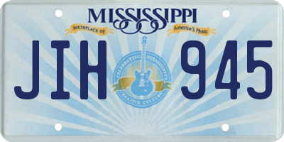MS license plate JIH945