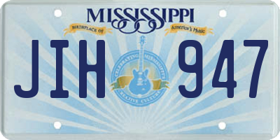 MS license plate JIH947