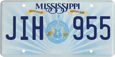 MS license plate JIH955