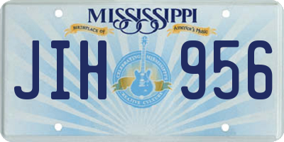 MS license plate JIH956