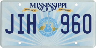 MS license plate JIH960