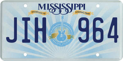 MS license plate JIH964