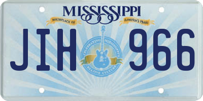 MS license plate JIH966