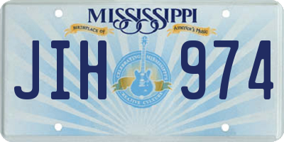 MS license plate JIH974