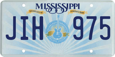 MS license plate JIH975