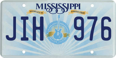 MS license plate JIH976