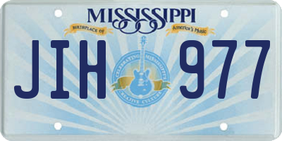 MS license plate JIH977