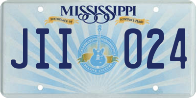 MS license plate JII024