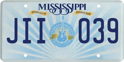 MS license plate JII039