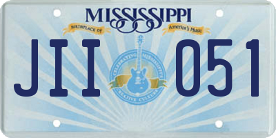MS license plate JII051
