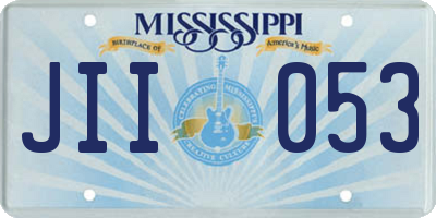 MS license plate JII053