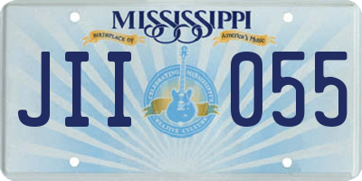 MS license plate JII055
