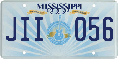 MS license plate JII056