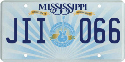 MS license plate JII066