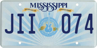 MS license plate JII074