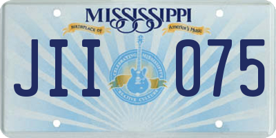 MS license plate JII075