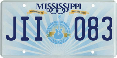 MS license plate JII083