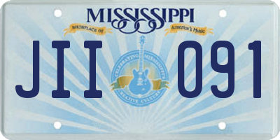 MS license plate JII091