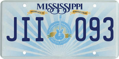 MS license plate JII093