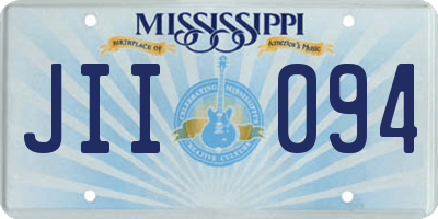 MS license plate JII094