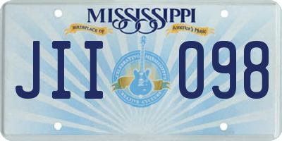 MS license plate JII098