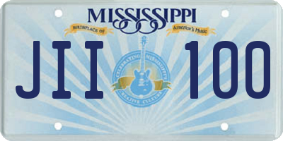 MS license plate JII100