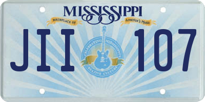 MS license plate JII107