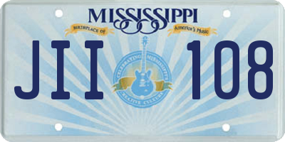MS license plate JII108