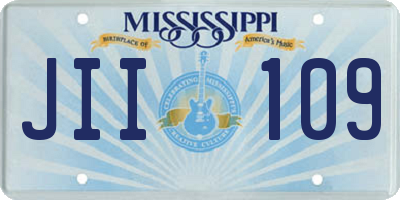 MS license plate JII109