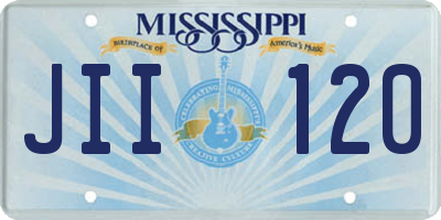 MS license plate JII120