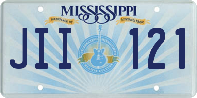 MS license plate JII121