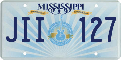 MS license plate JII127