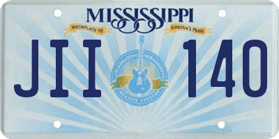MS license plate JII140