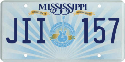 MS license plate JII157