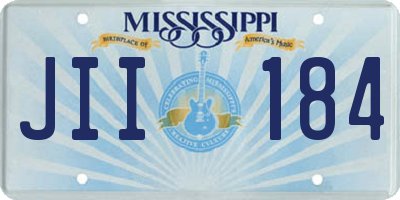 MS license plate JII184