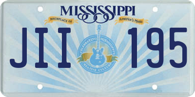 MS license plate JII195