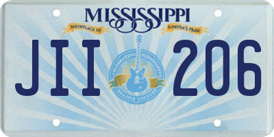 MS license plate JII206