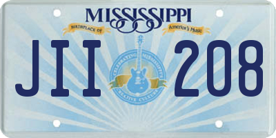 MS license plate JII208