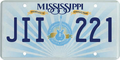 MS license plate JII221