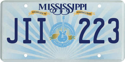 MS license plate JII223