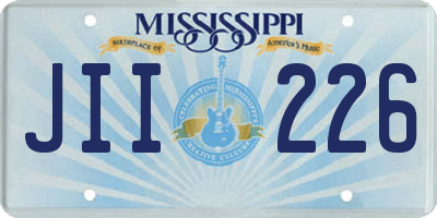 MS license plate JII226