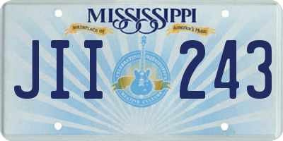 MS license plate JII243