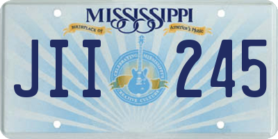MS license plate JII245