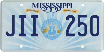 MS license plate JII250