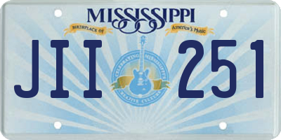 MS license plate JII251