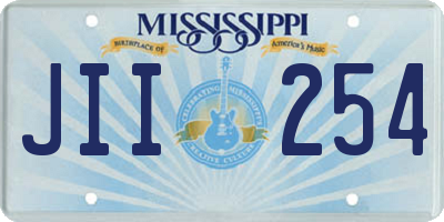 MS license plate JII254