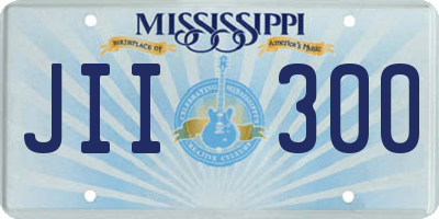 MS license plate JII300